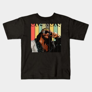 Retro Macho Man Kids T-Shirt